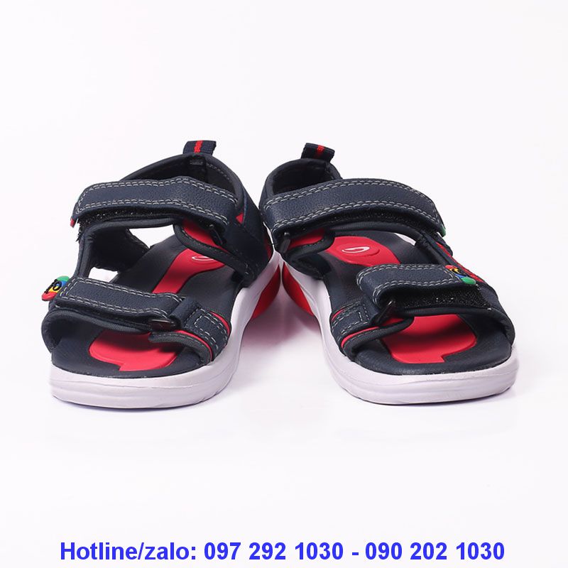 Giày sandal có quai 40538 đen sọc đỏ